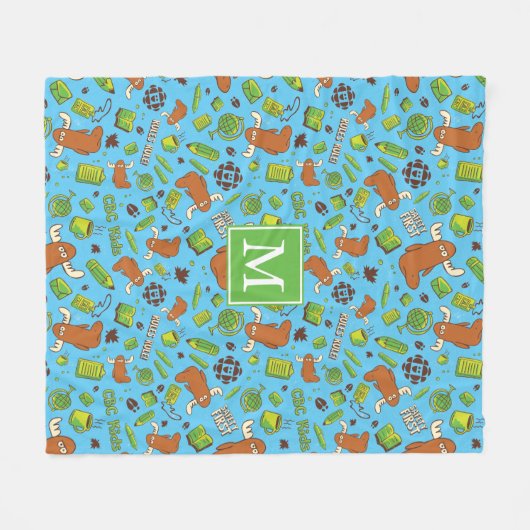 Orlando Pattern Monogram Fleecedecke (Vorderseite (Horizontal))