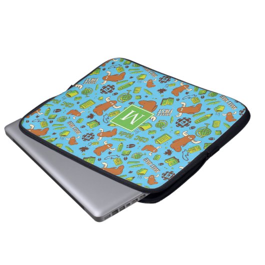 Orlando Pattern Monogram Laptop Sleeve (Vorne Knopf)
