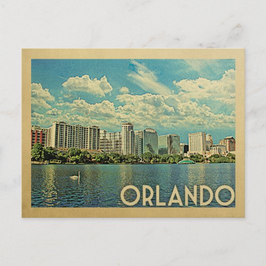 Orlando Postcard Florida Vintage Postkarte (Vorderseite)