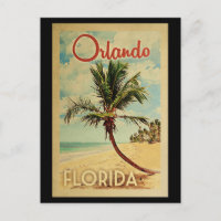 Orlando Postcard Palm Tree Vintage