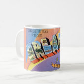 Orlando Retro Gruß Postkarte Tasse (Vorderseite Links)