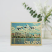 Orlando Save the Date Florida Ankündigungspostkarte (Stehend Vorderseite)