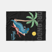 Orlando-Shirts Kinder Florida Dinosaurier T-Rex Fa Fleecedecke (Vorderseite (Horizontal))