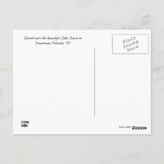 Orlando Sunset Postkarte (Rückseite)