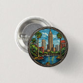 Orlando View mit Wolkenkratzern Button (Vorne & Hinten)