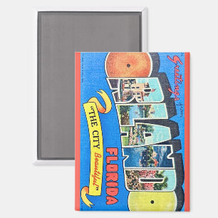 Orlando Vintag Greeting Magnet