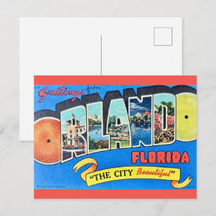 Orlando Vintag Gruß Postkarte