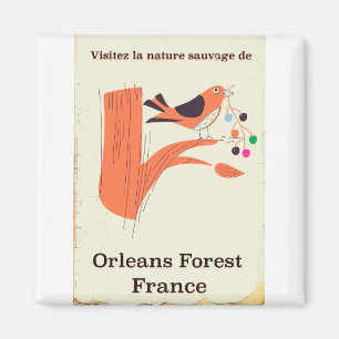 Orleans Forest France Reiseplakat Magnet