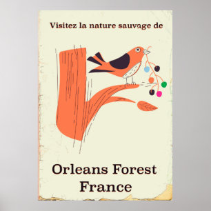 Orleans Forest France travel poster