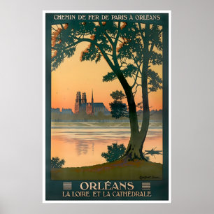 Orleans Frankreich Kunst Französisch Reiseplakat O Poster