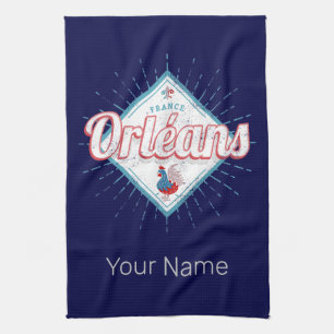 Orleans Loiret Frankreich Retro Hahn Vintage Geschirrtuch