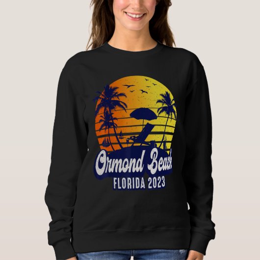 Ormond Beach 2023 Florida Sunset Beach Retro Sweatshirt (Vorderseite)
