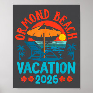 Ormond Beach Florida 2026 Familienurlaub Strand Su Poster