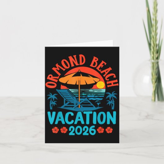 Ormond Beach Florida 2026 Family Vacation Beach Su Karte (Vorderseite)