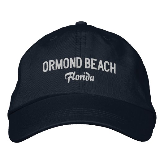 Ormond Beach Florida bestickt Baseballhut Bestickte Baseballkappe (Vorderseite)