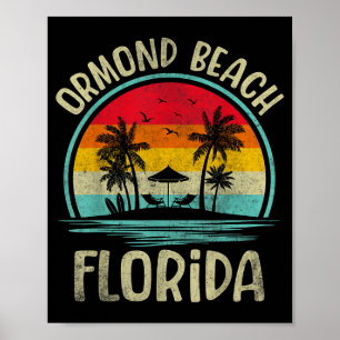 Ormond Beach Florida Palme Familie Sommer Poster