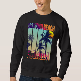 Ormond Beach Retro Vintage Stil Palmenbaum Sweatshirt