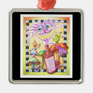 ORNAMENS - The WorCHESHIRE CAT Silbernes Ornament