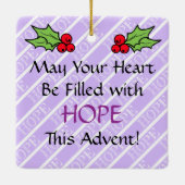 Ornament #1 of 4: 1st Week of Advent (HOPE) (Rückseite)