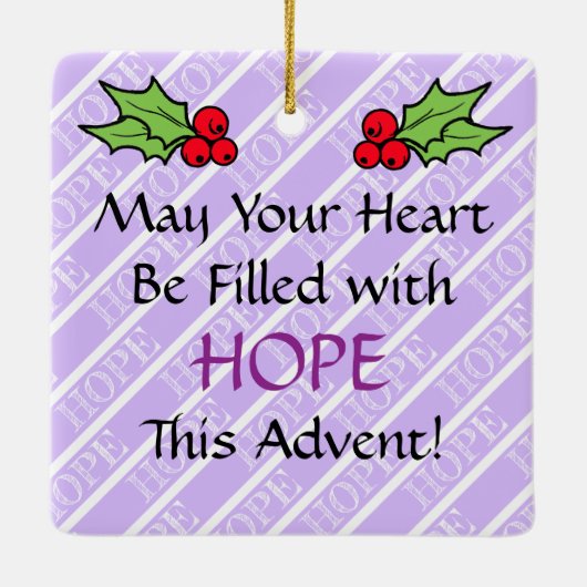 Ornament #1 of 4: 1st Week of Advent (HOPE) (Rückseite)