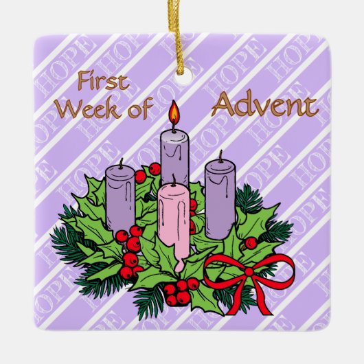 Ornament #1 of 4: 1st Week of Advent (HOPE) (Vorderseite)