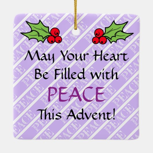 Ornament #2 of 4: 2nd Week of Advent (PEACE) (Rückseite)