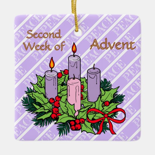 Ornament #2 of 4: 2nd Week of Advent (PEACE) (Vorderseite)