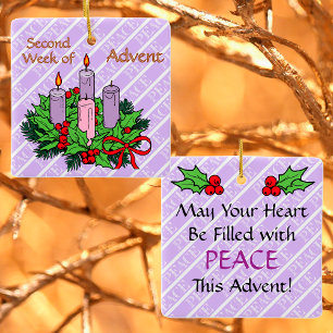 Ornament #2 von 4: 2. Adventswoche (FRIEDE)