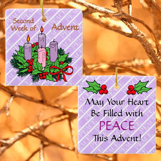 Ornament #2 von 4: 2. Adventswoche (FRIEDE)