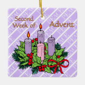 Ornament #2 von 4: 2. Adventswoche (FRIEDE) (Vorderseite)