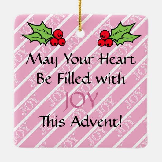 Ornament #3 of 4: 3rd Week of Advent (JOY) (Rückseite)