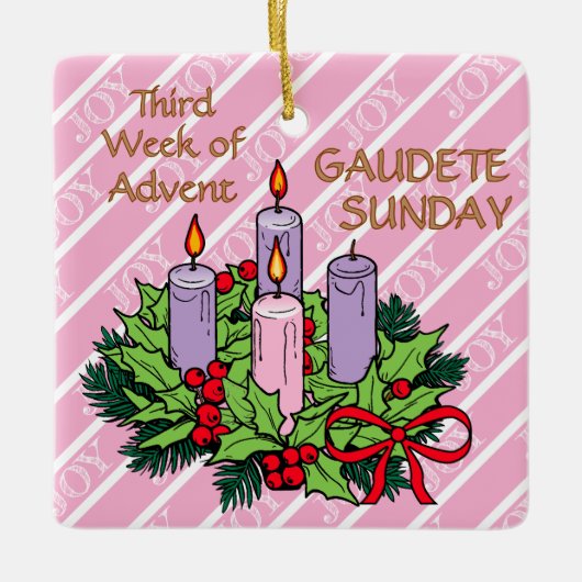 Ornament #3 of 4: 3rd Week of Advent (JOY) (Vorderseite)