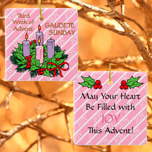 Ornament #3 von 4: 3. Adventswoche (FREUDE)