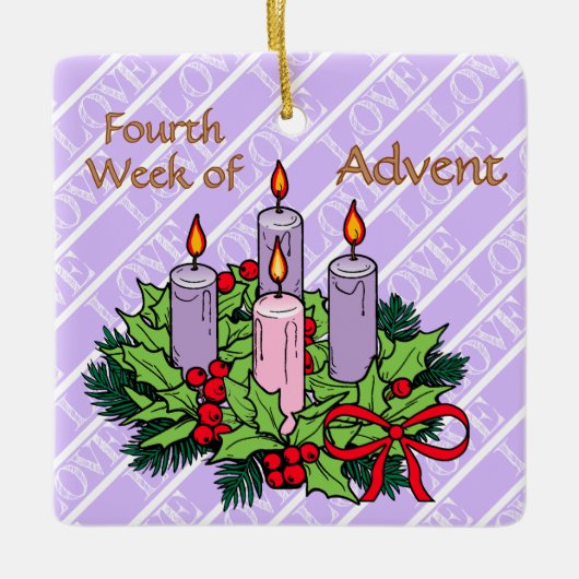 Ornament #4 of 4: 4th Week of Advent (LOVE) (Vorderseite)
