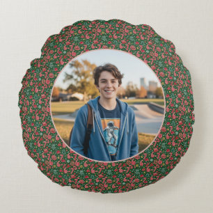 Ornament 6-7 Meme Ein Foto Weihnachts-Doodle Rundes Kissen