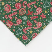 Ornament 6-7 Meme Weihnachts-Doodle Fleecedecke (Ecke)