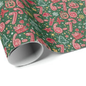 Ornament 6-7 Meme Weihnachts-Doodles Geschenkpapier (Rolleneckpunkt)