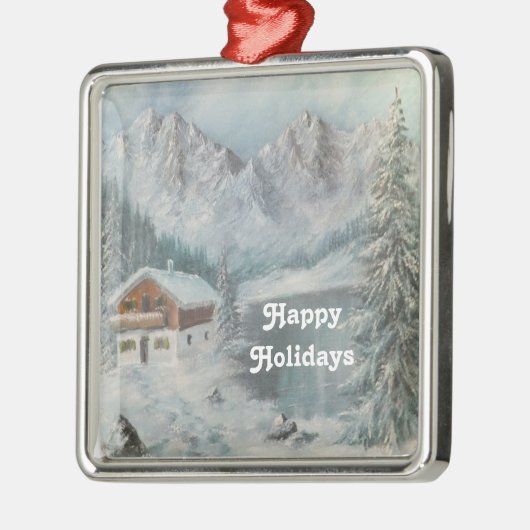 Ornament Ann Hayes Malerei Bayerischer Schneetraum (Links)