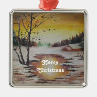Ornament Ann Hayes Painting Winterszene