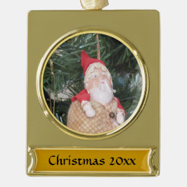 Ornament - Antiker Weihnachtsmann und Text