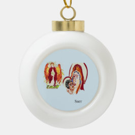 Ornament : Archangel Uriel & Jungfrau Mary & Jesus