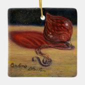 Ornament aus Rotglas (Vorderseite)