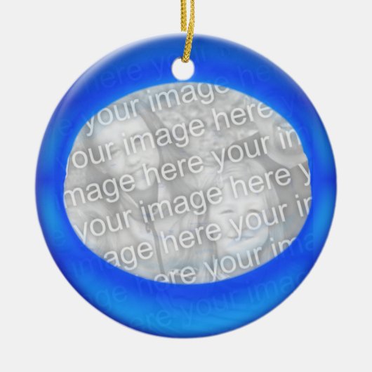 Ornament - Blauer Ball personalisieren (Vorne)