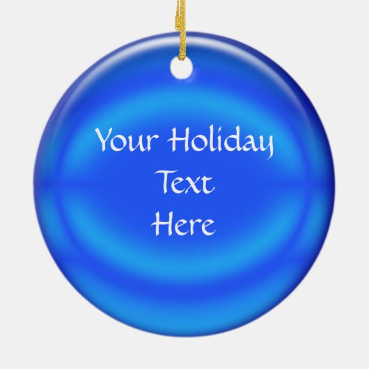 Ornament - Blauer Ball personalisieren (Hinten)