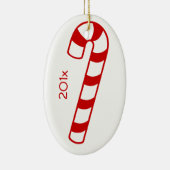 Ornament - Candy Cane mit Namen und Jahr (Rechts)