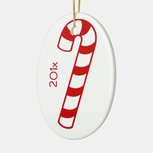 Ornament - Candy Cane mit Namen und Jahr (Links)