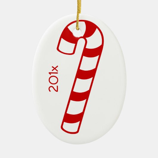 Ornament - Candy Cane mit Namen und Jahr (Vorne)