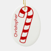 Ornament - Candy Cane mit Namen und Jahr (Hinten)