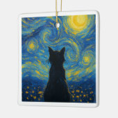 Ornament Cat Starry Night Van Gogh (Links)