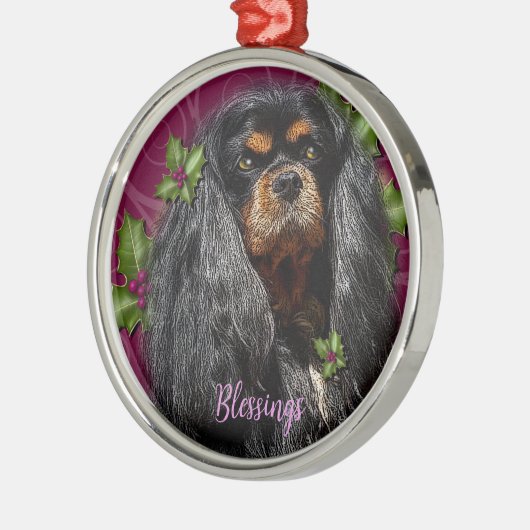 Ornament Cavalier Spaniel Black und Tan Spaniel (Links)